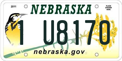NE license plate 1U8170
