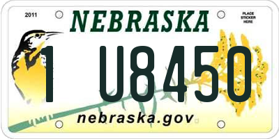 NE license plate 1U8450
