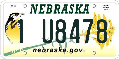 NE license plate 1U8478