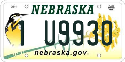 NE license plate 1U9930