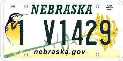 NE license plate 1V1429