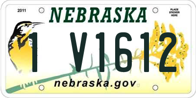 NE license plate 1V1612