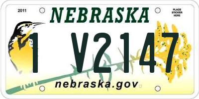 NE license plate 1V2147
