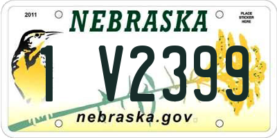 NE license plate 1V2399