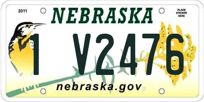 NE license plate 1V2476