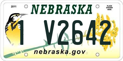 NE license plate 1V2642