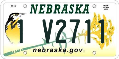 NE license plate 1V2711