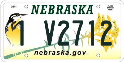 NE license plate 1V2712