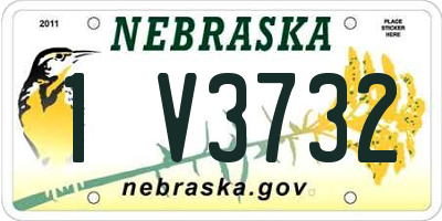 NE license plate 1V3732