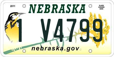 NE license plate 1V4799