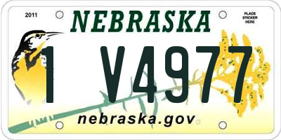 NE license plate 1V4977