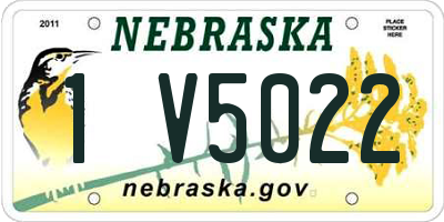NE license plate 1V5022