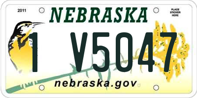 NE license plate 1V5047