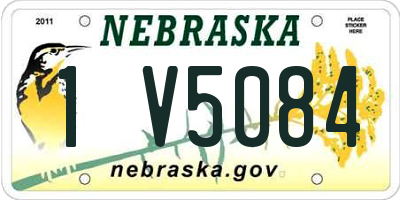 NE license plate 1V5084