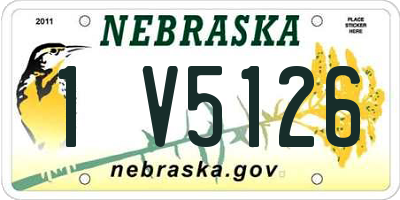 NE license plate 1V5126