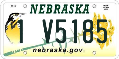 NE license plate 1V5185