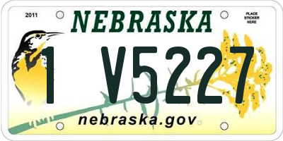 NE license plate 1V5227