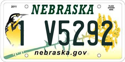 NE license plate 1V5292