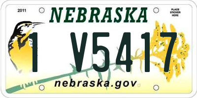 NE license plate 1V5417