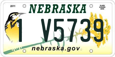 NE license plate 1V5739