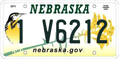 NE license plate 1V6212
