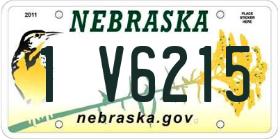NE license plate 1V6215