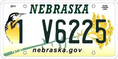 NE license plate 1V6225