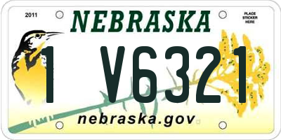 NE license plate 1V6321