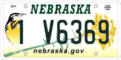 NE license plate 1V6369