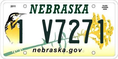 NE license plate 1V7271