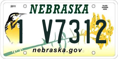 NE license plate 1V7312