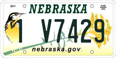 NE license plate 1V7429