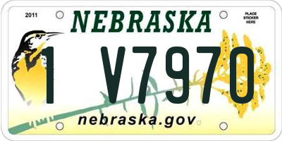 NE license plate 1V7970
