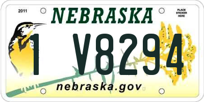 NE license plate 1V8294