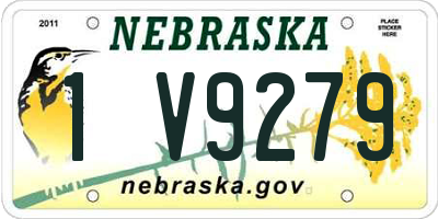 NE license plate 1V9279