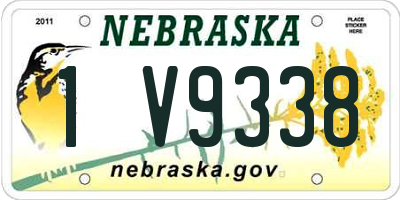 NE license plate 1V9338