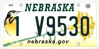 NE license plate 1V9530