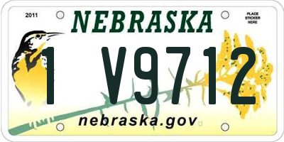 NE license plate 1V9712