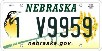 NE license plate 1V9959