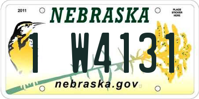 NE license plate 1W4131