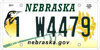 NE license plate 1W4479