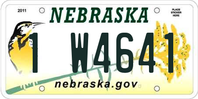 NE license plate 1W4641