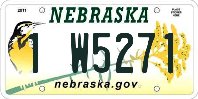 NE license plate 1W5271