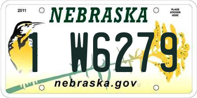 NE license plate 1W6279