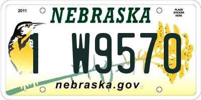 NE license plate 1W9570