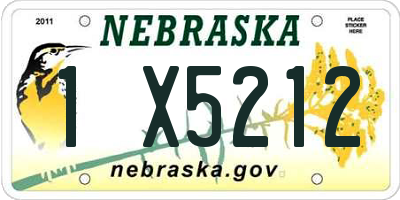 NE license plate 1X5212