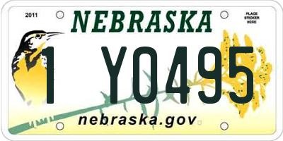NE license plate 1Y0495