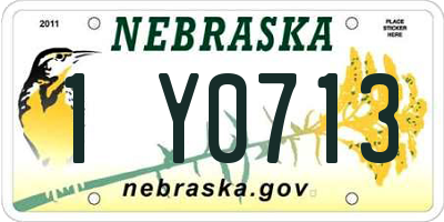 NE license plate 1Y0713