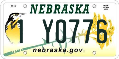 NE license plate 1Y0776