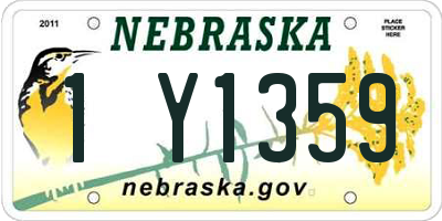 NE license plate 1Y1359